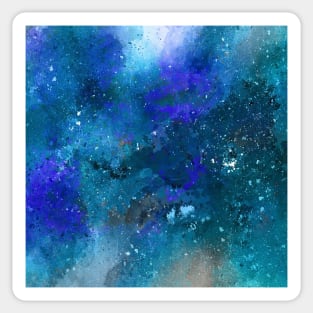 Deep blue galaxy space Sticker